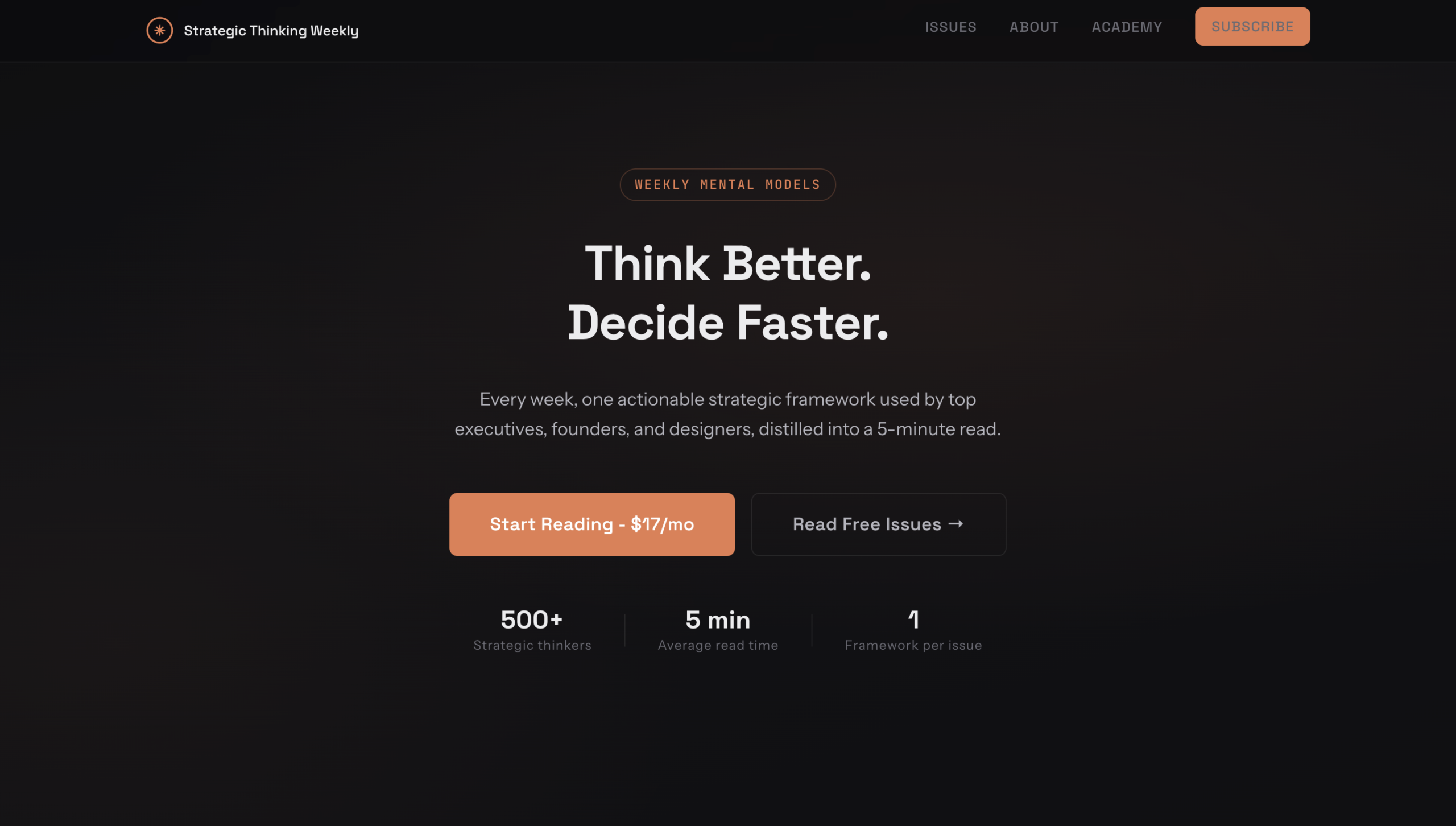 Strategic Thinking Weekly